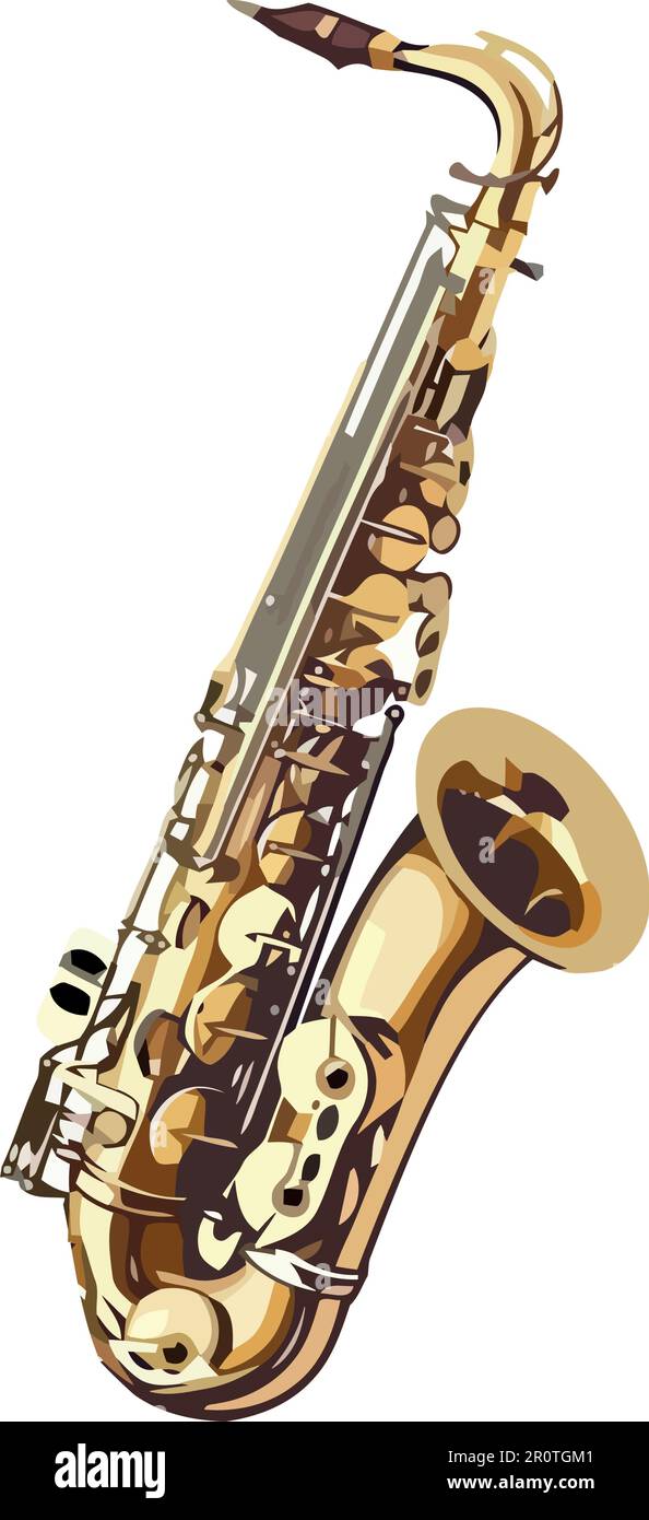 Classic golden saxophone design Stock Vector Image & Art Alamy