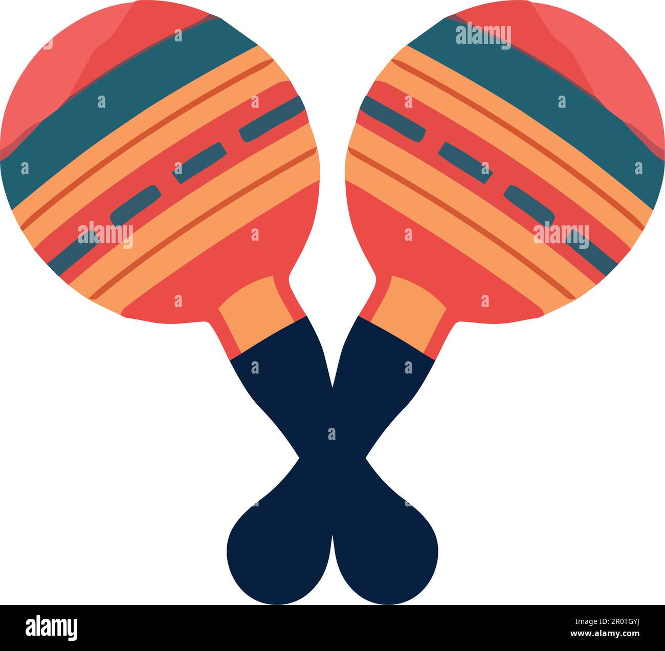 multi colored maracas illustration Stock Vector