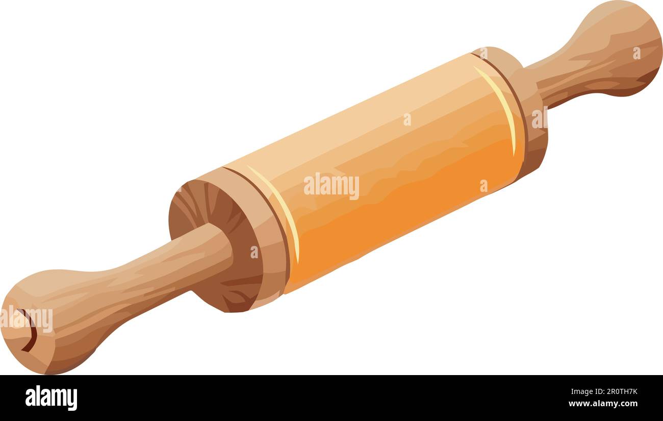 wooden rolling pin isolated Stock Vector Image & Art Alamy