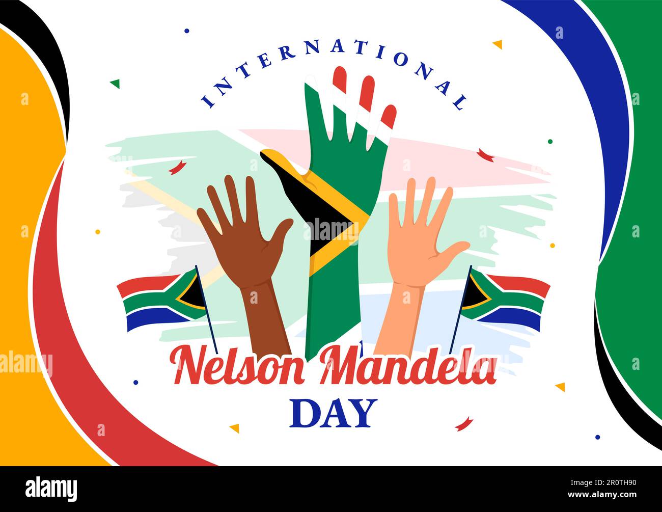 Happy Nelson Mandela International Day Vector Illustration on 18 July ...
