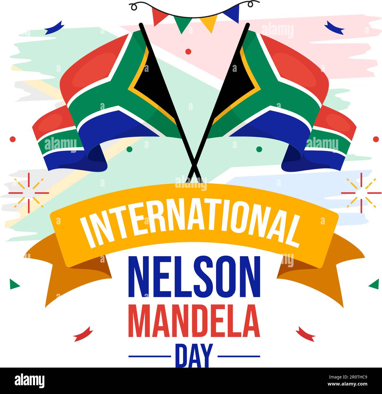 Happy Nelson Mandela International Day Vector Illustration on 18 July ...