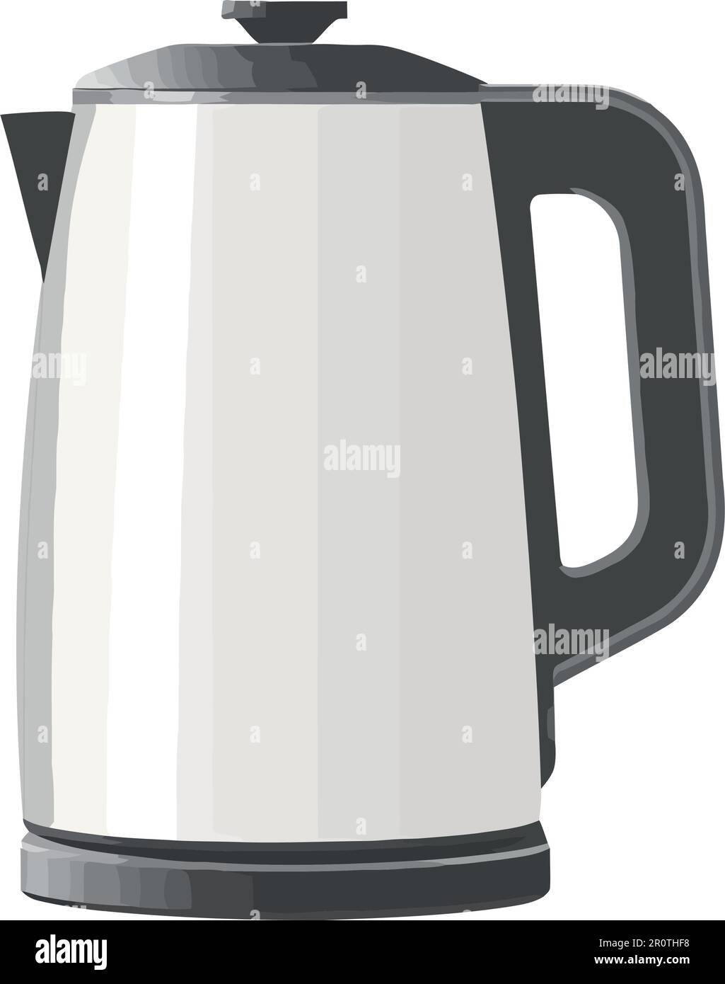 Hot tea poured from metallic teapot handle Stock Vector