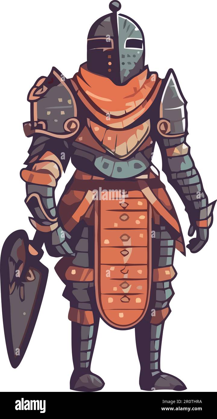 Medieval warrior in armor Stock Vector Image & Art - Alamy