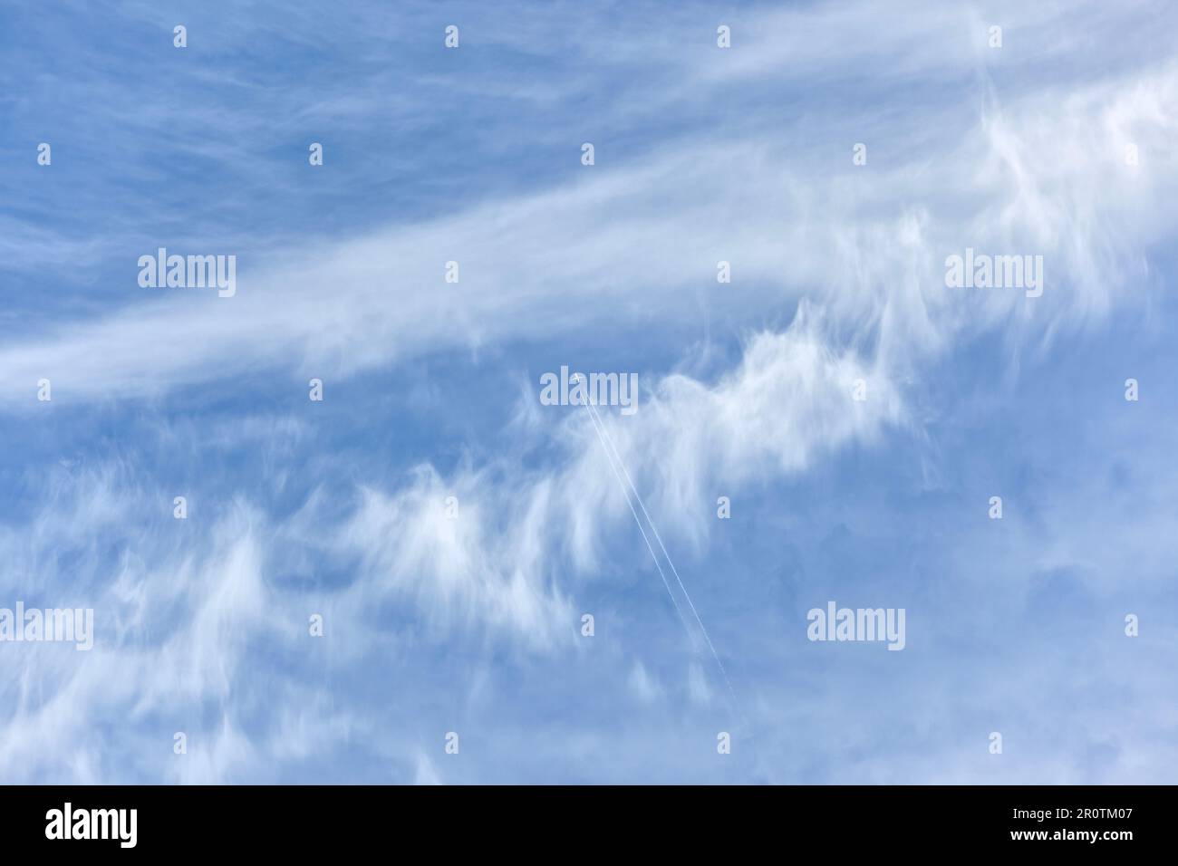 Blue sky with cloud patterns abstract background Stock Photo - Alamy