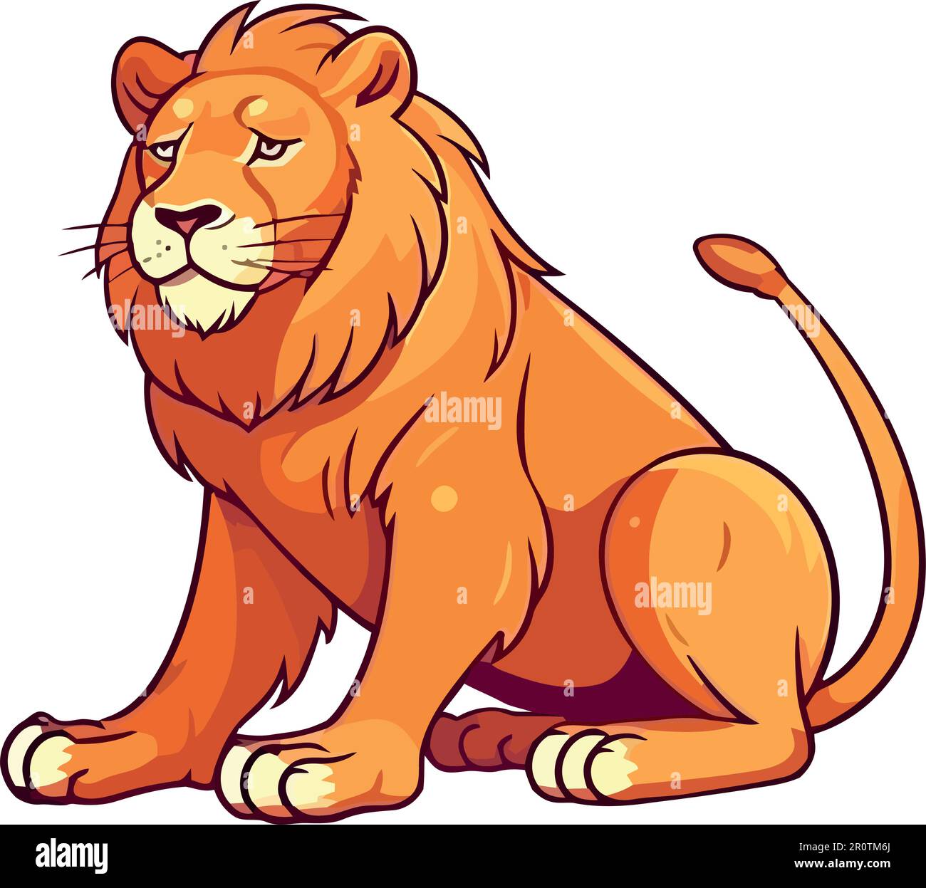 Smiling lion sitting Stock Vector Image & Art - Alamy