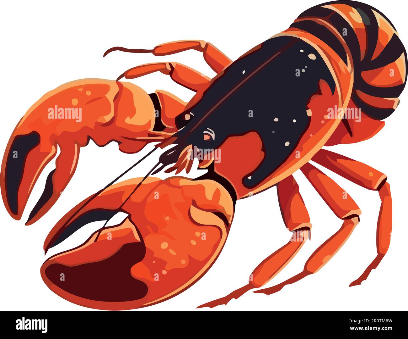 Fresh seafood meal lobster prawn and crab Stock Vector