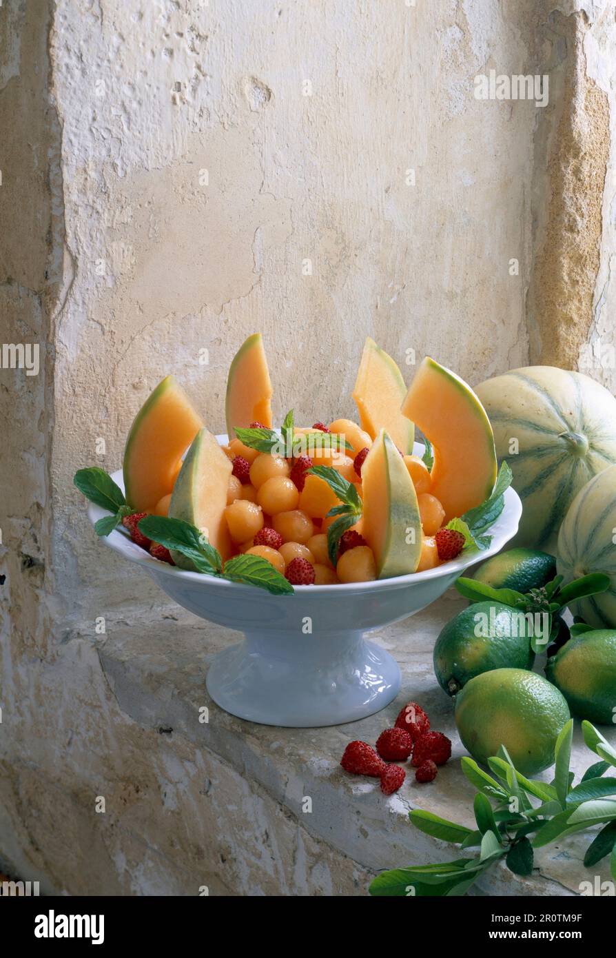 Melon salad with lime hi-res stock photography and images - Alamy