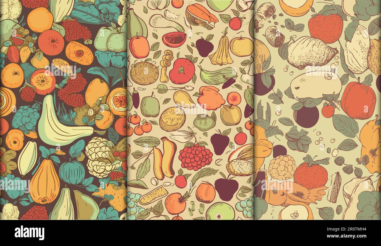 Svg food pattern hi-res stock photography and images - Alamy