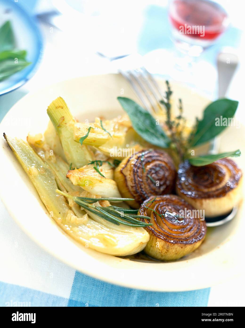 Fennel and onion confit Stock Photo Alamy