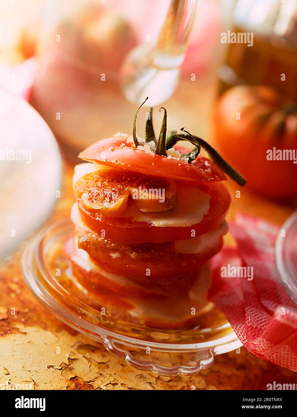 Thousand leaves with tomatoes Stock Photo Alamy
