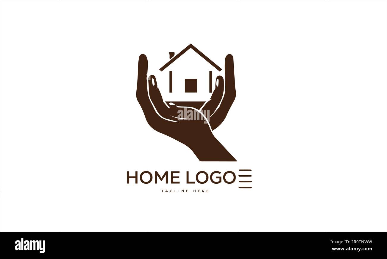 A beautiful home logo design. Black home logo design. Stock Vector