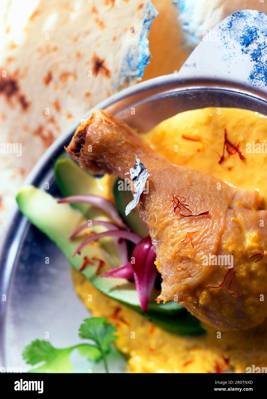 Chicken curry with saffron Stock Photo Alamy