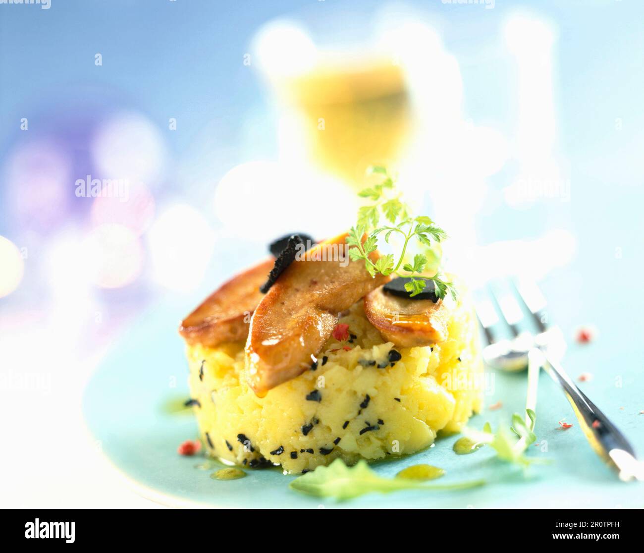 Foie gras Parmentier Stock Photo