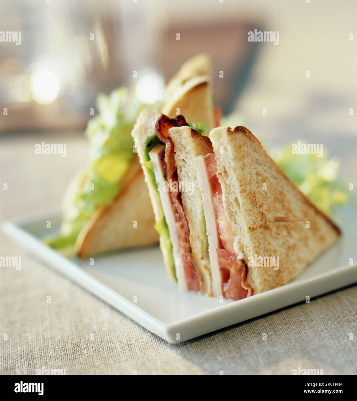 turkey and bacon club sandwich Stock Photo - Alamy