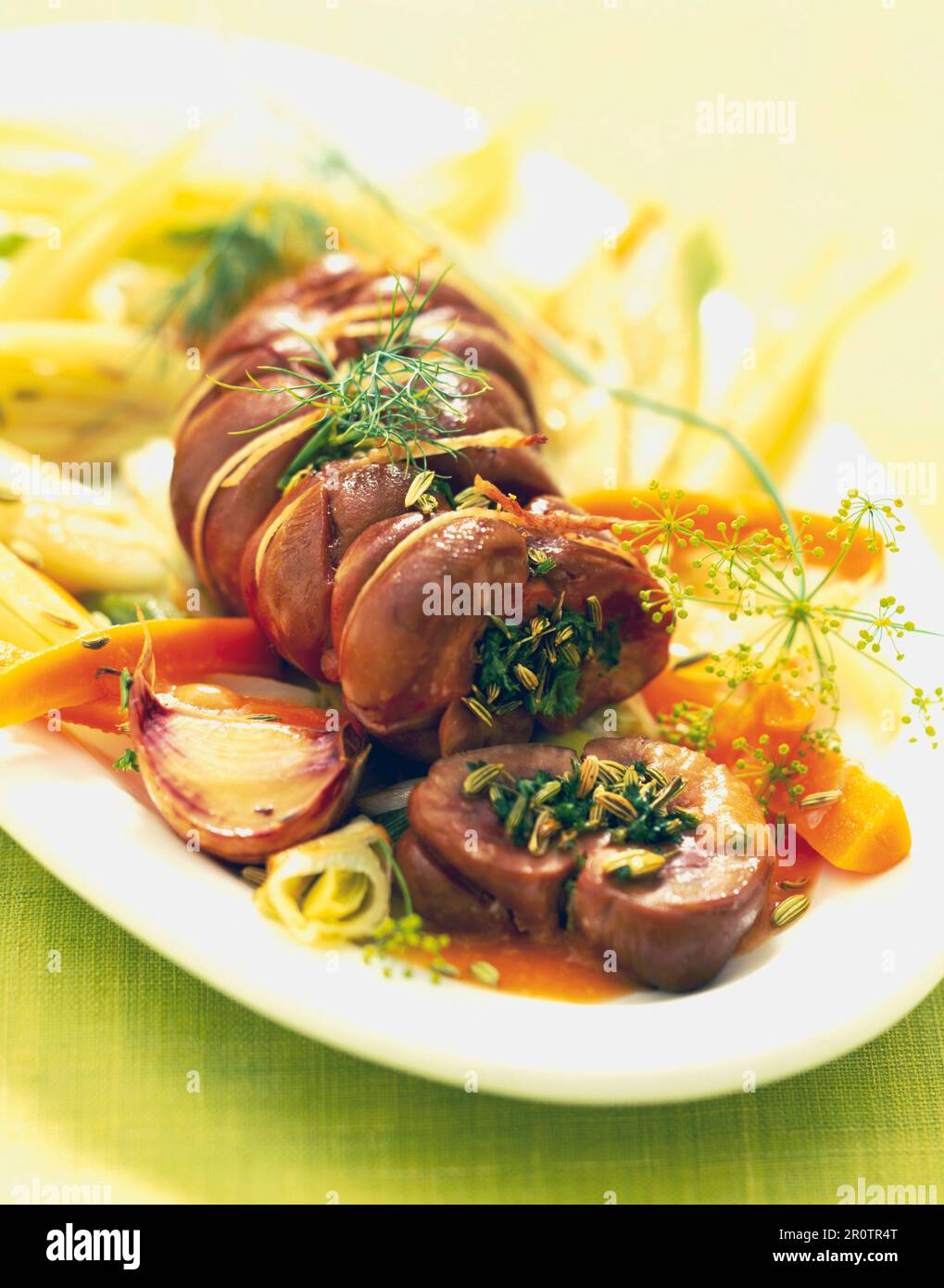 Kidney stuffed with fennel Stock Photo Alamy