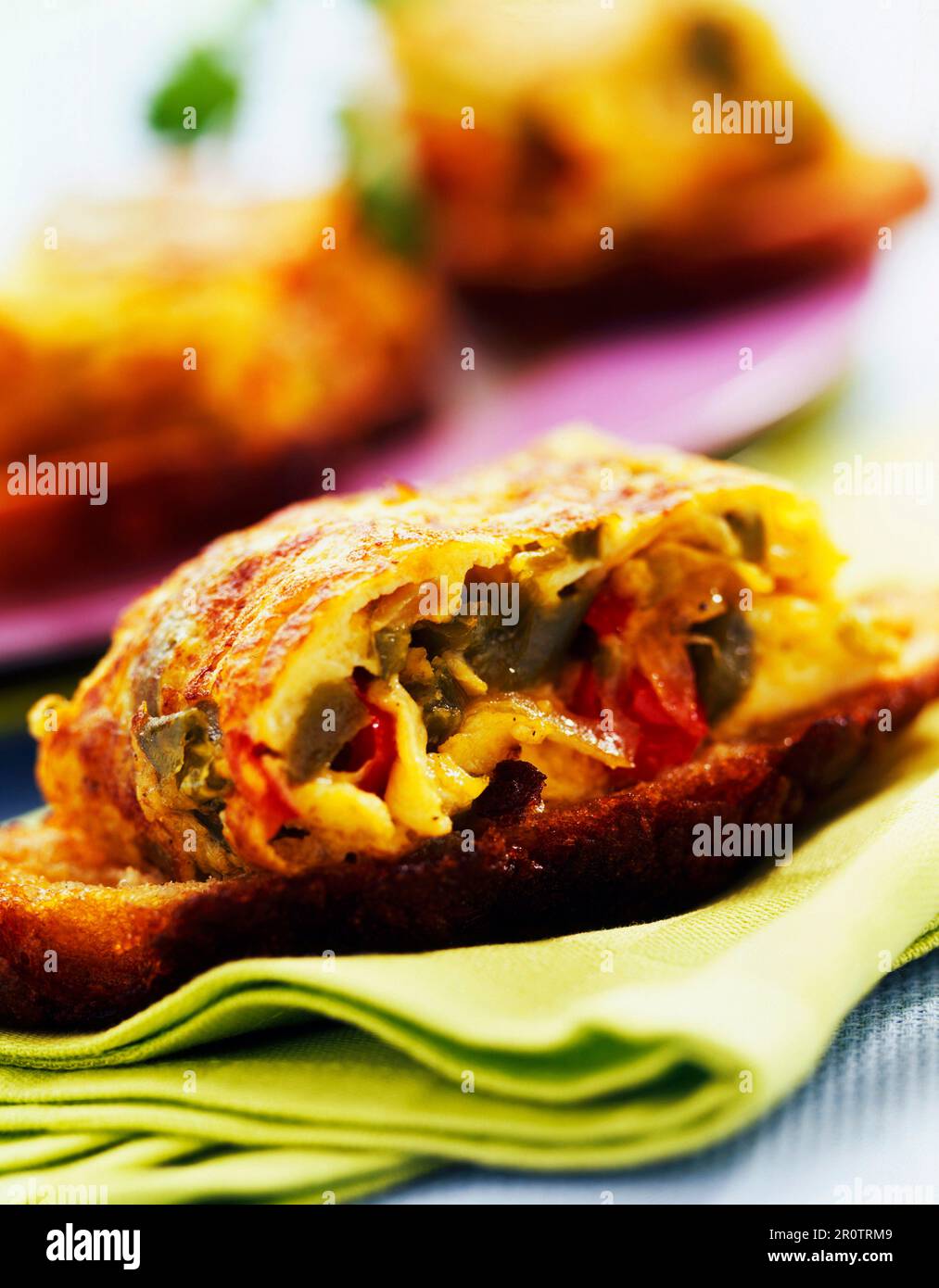 spanish omelette sandwich Stock Photo