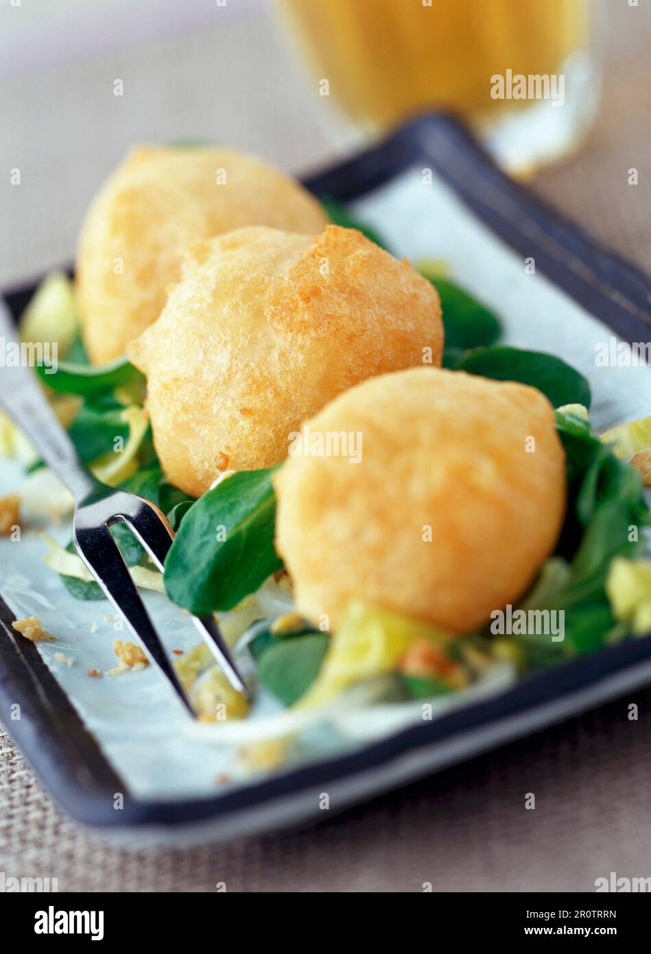 Maroilles cheese fritters Stock Photo