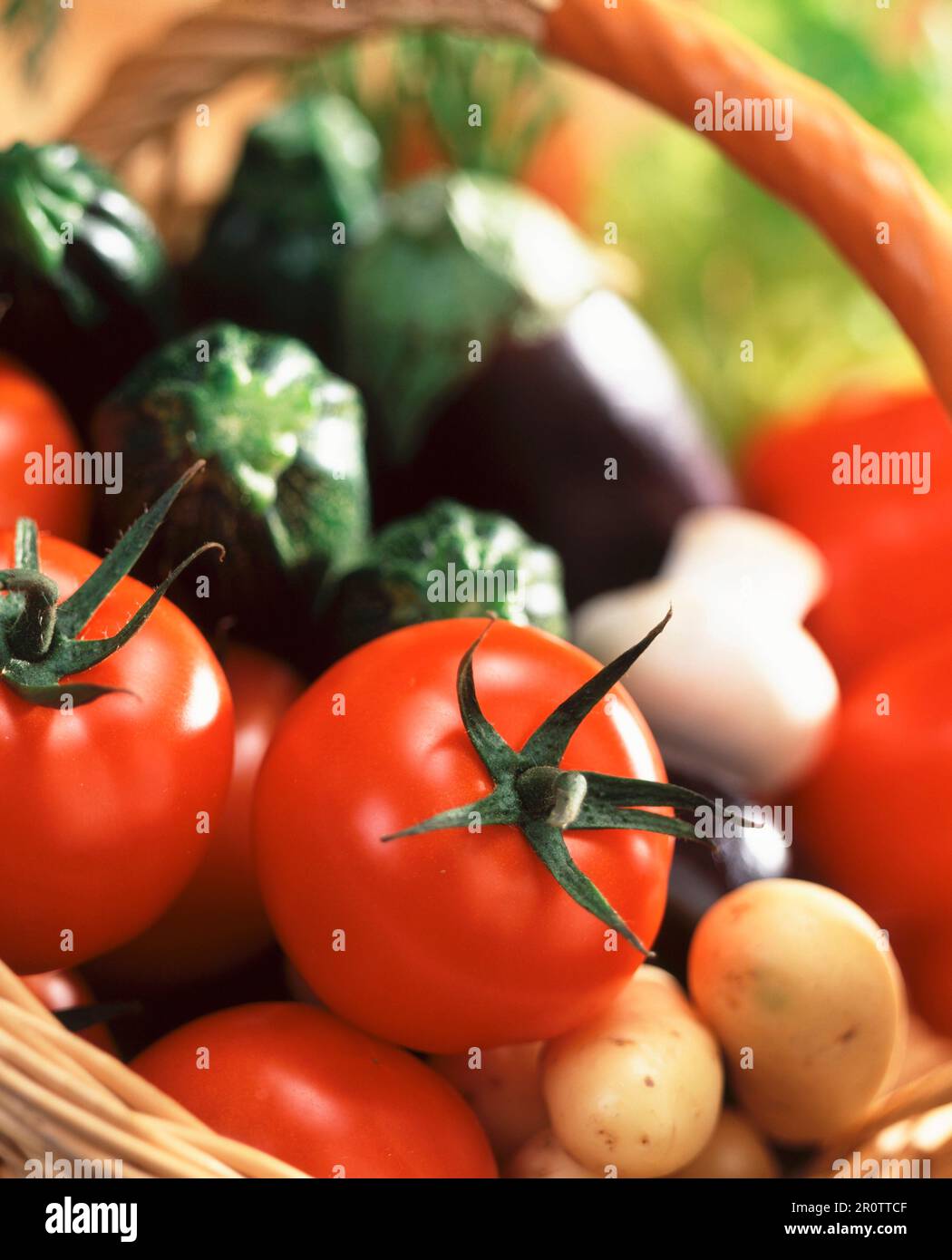 Basket of fresh vegetables Stock Photo