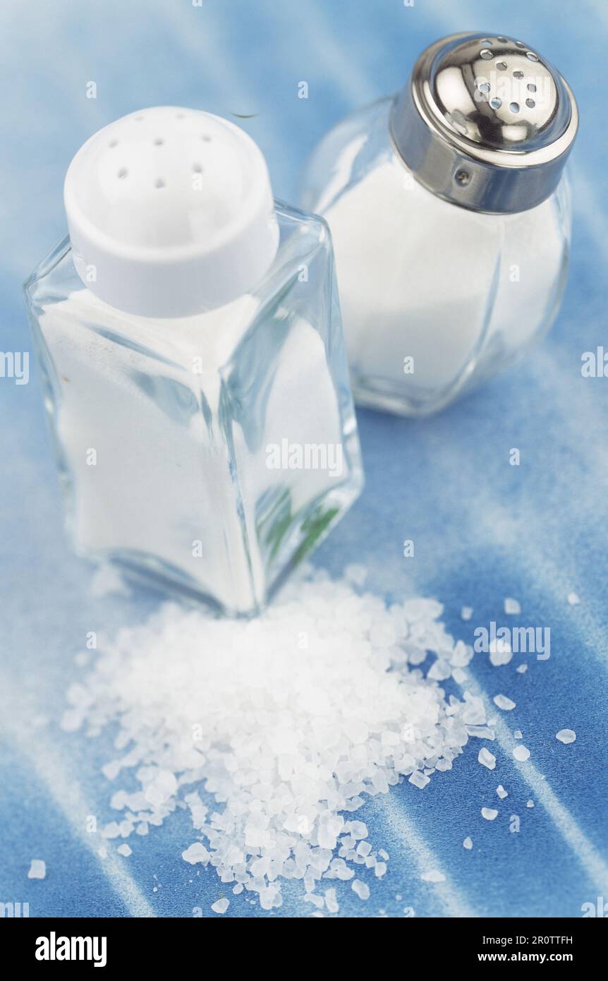Salt shakers and salt Stock Photo Alamy