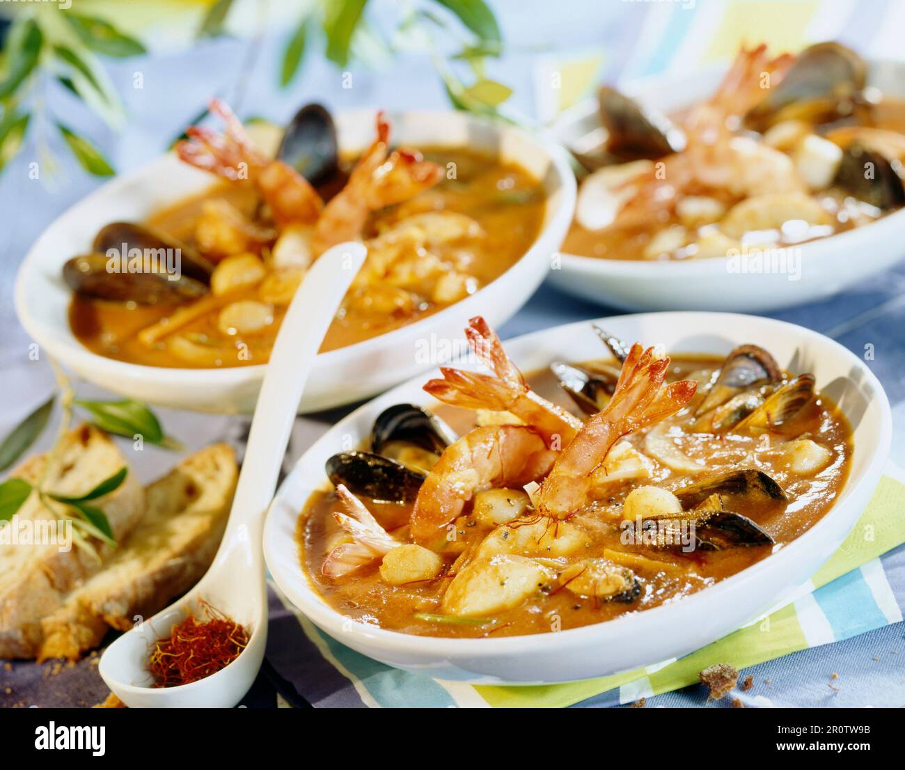 Bouillabaisse fish soup Stock Photo
