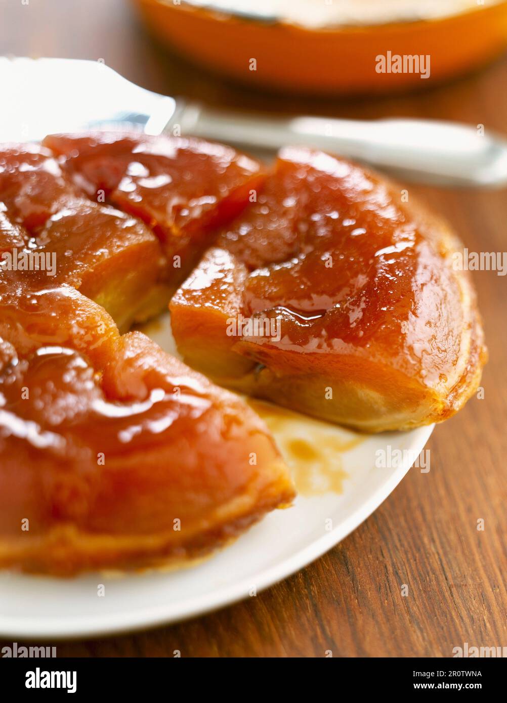 Tarte Tatin upsidedown apple tart Stock Photo Alamy