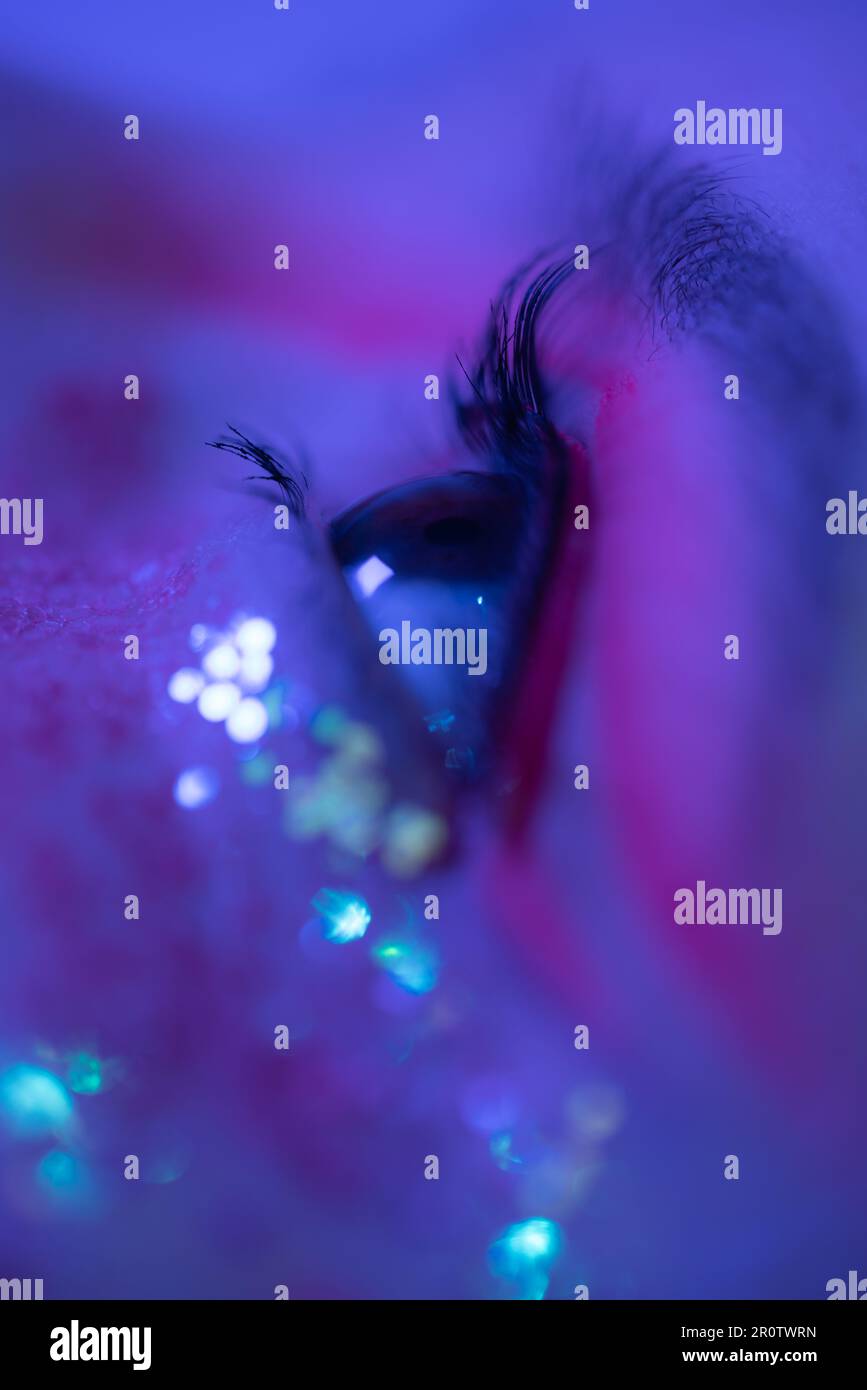 Closeup view human eye hi-res stock photography and images - Alamy