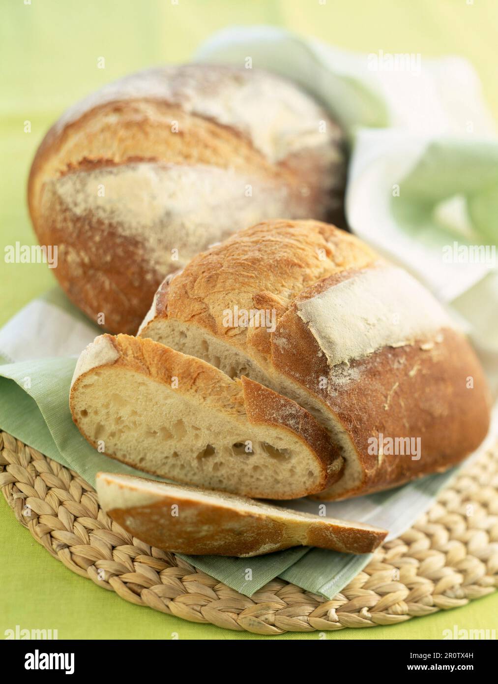 Farmhouse loaf of bread Stock Photo