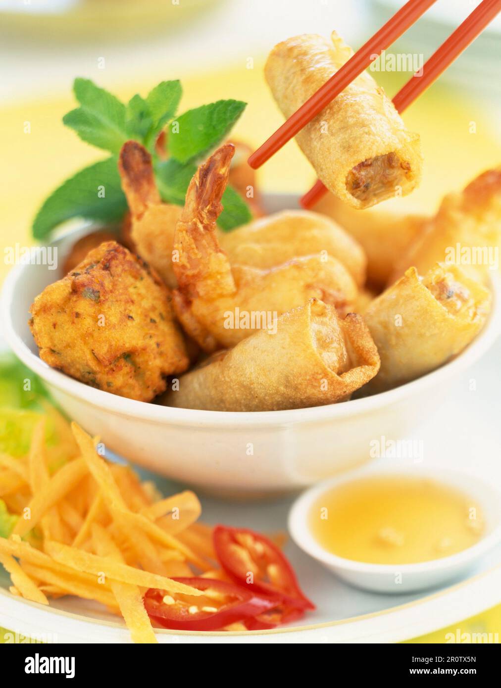 Assorted chinese appetizers Stock Photo Alamy