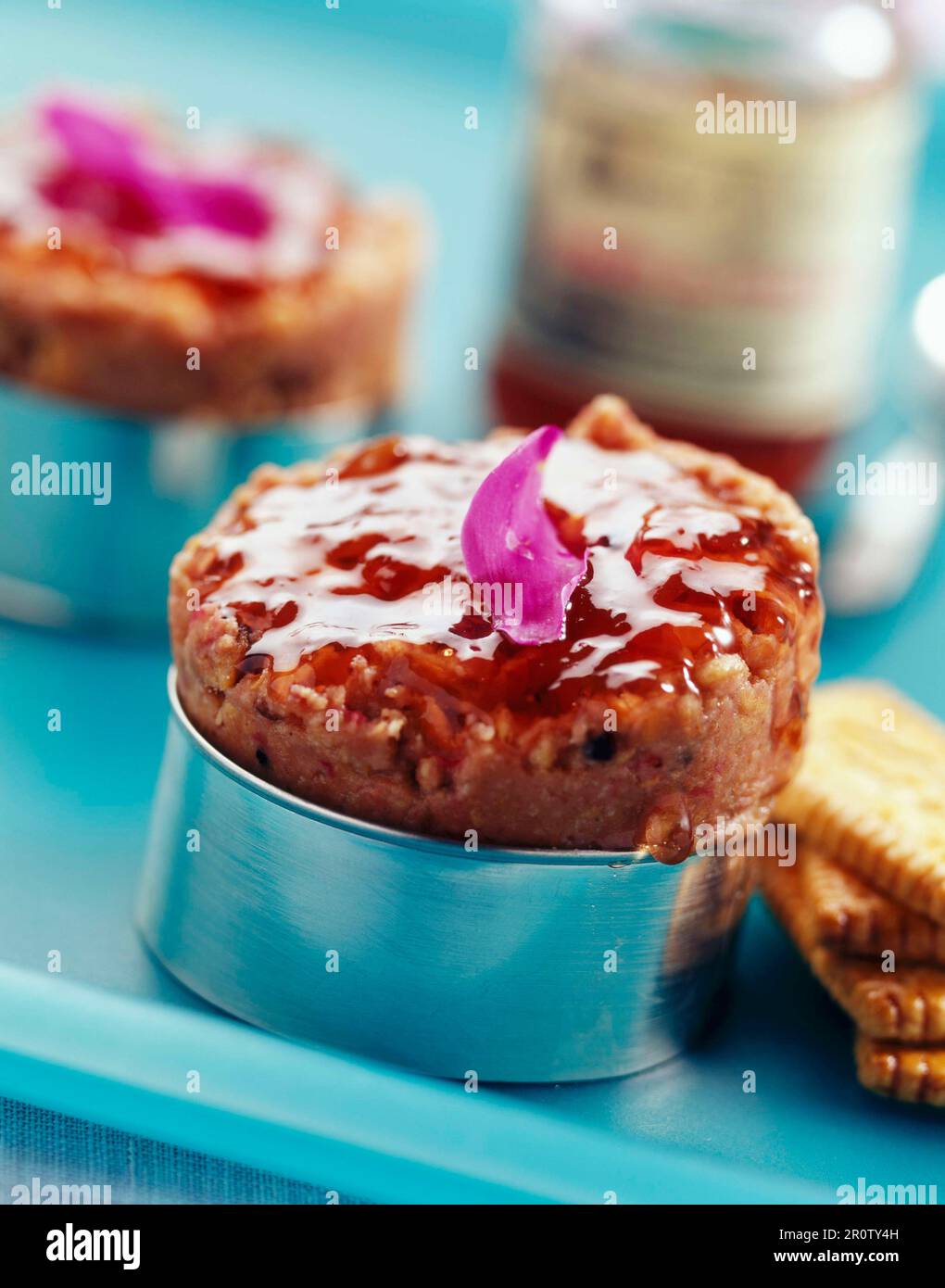 Biscuit and rose jam cake Stock Photo Alamy