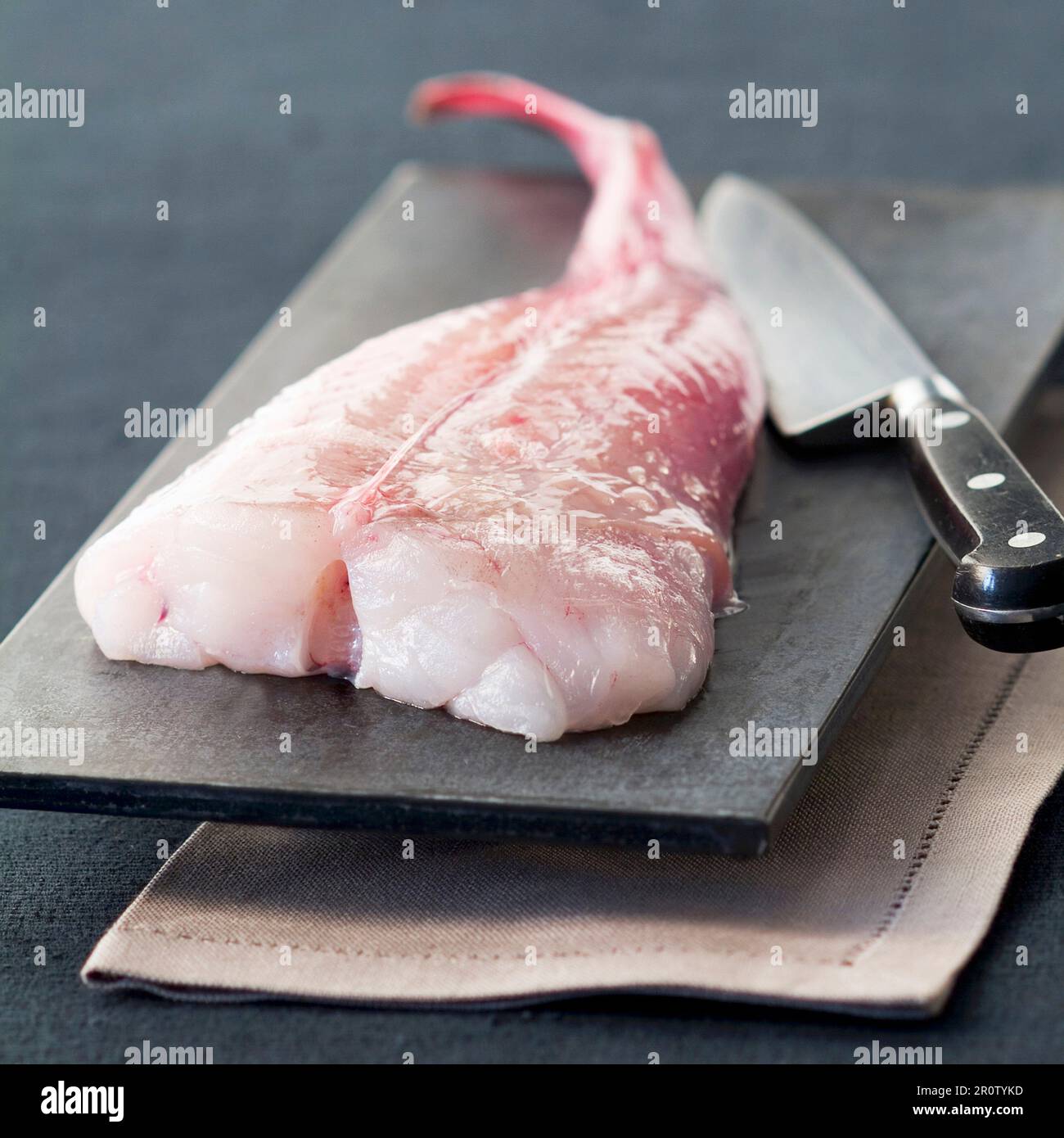 Raw monkfish Stock Photo