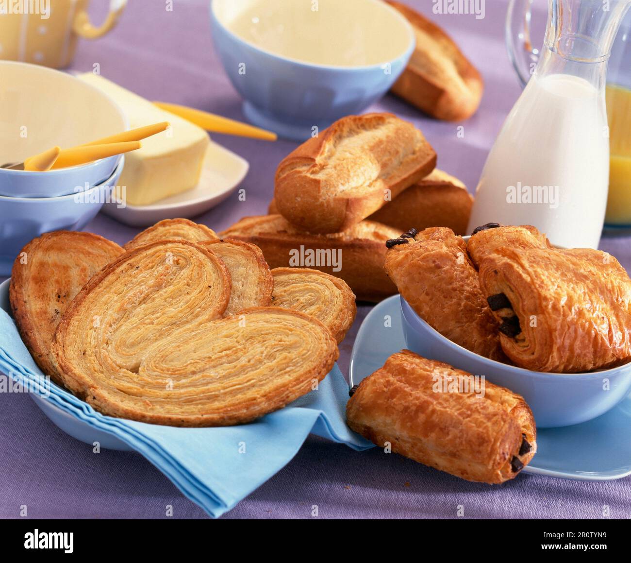 Selection of viennoiseries Stock Photo