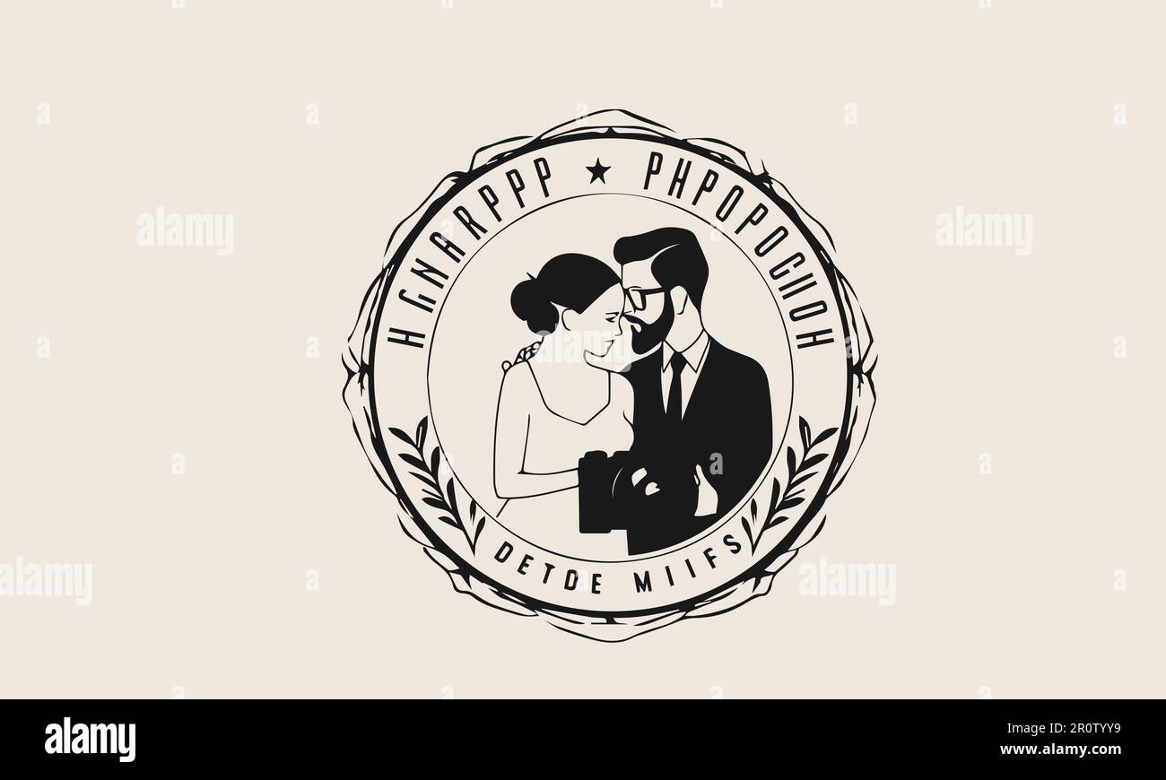 A Couple Of Lines Of Art Vector Illustrations For Weddings Stock Vector