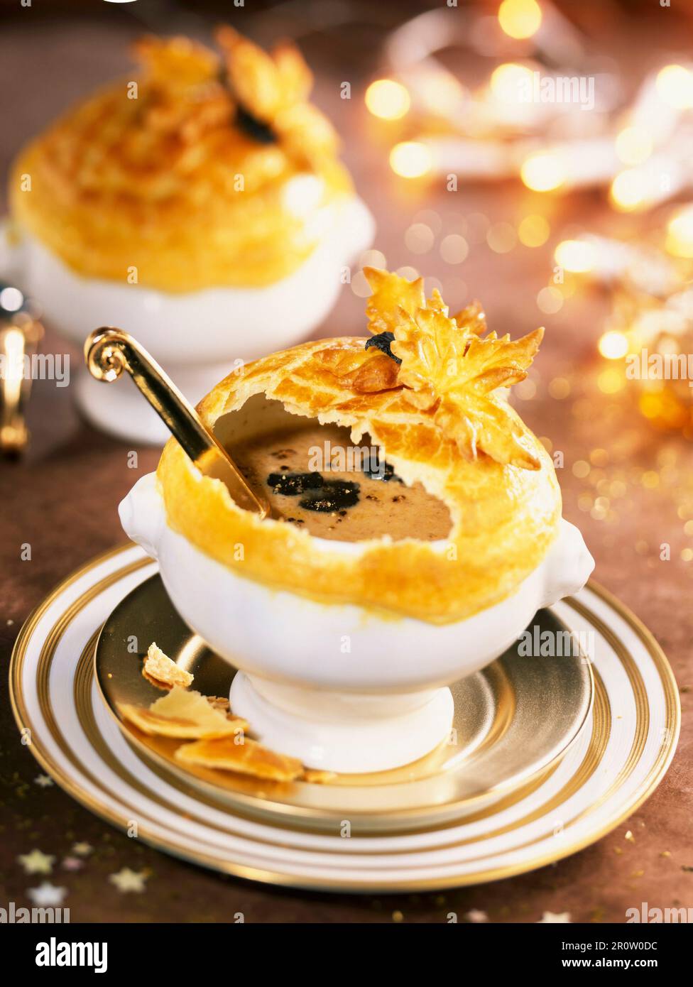 mushroom and truffle soup Stock Photo Alamy