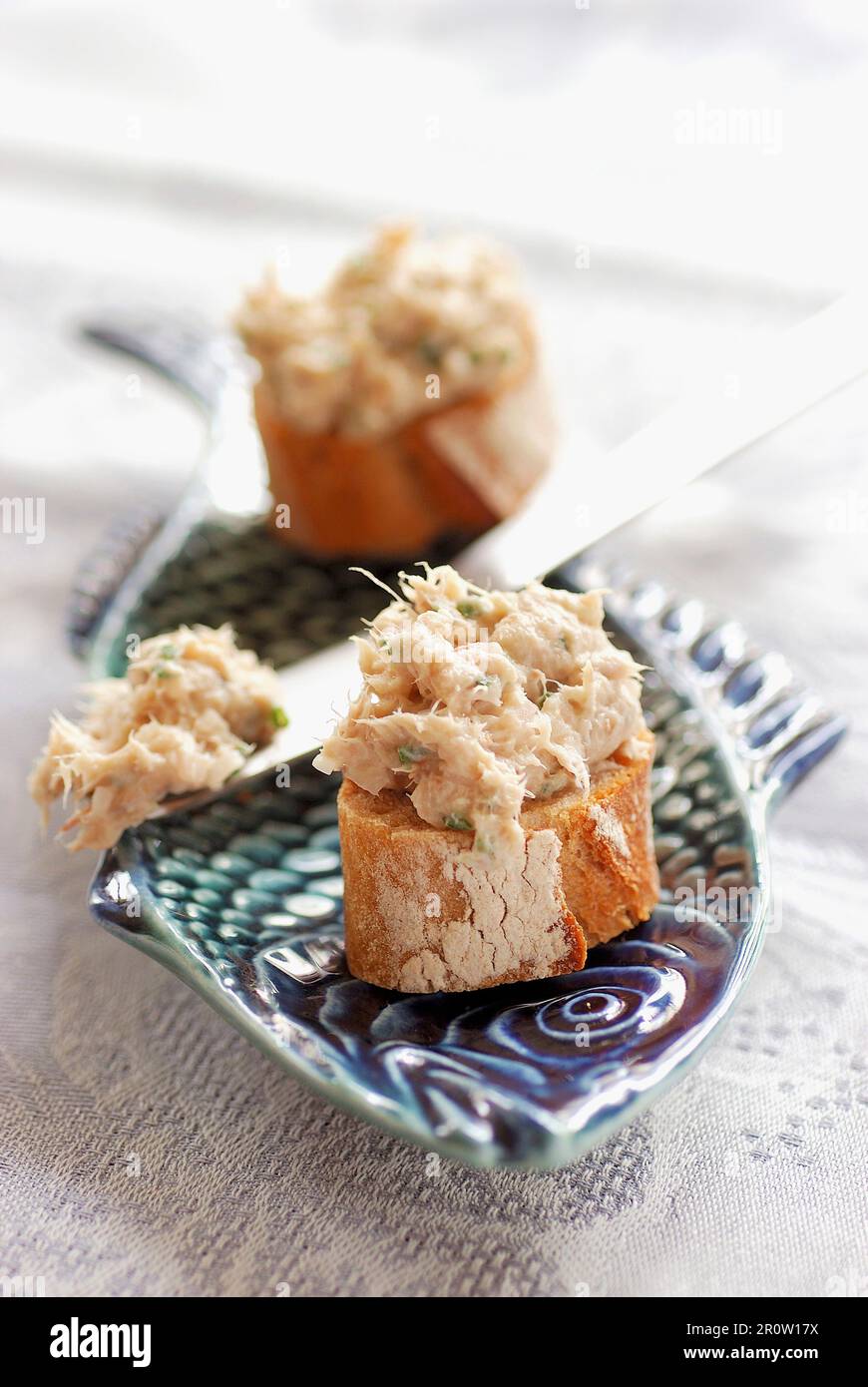 Potted mackerel on toast Stock Photo Alamy