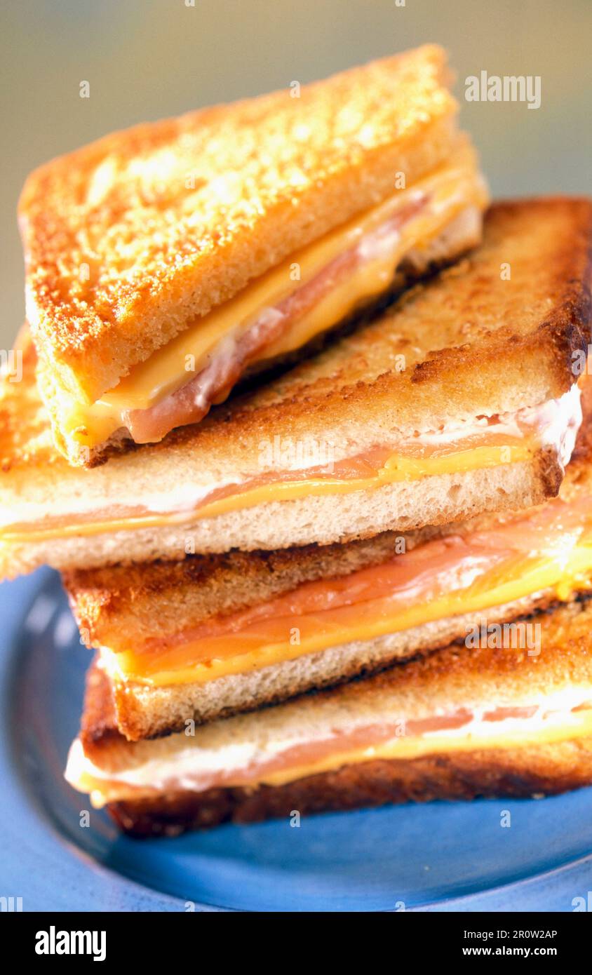 Irish taosted sandwich (croque-monsieur) Stock Photo
