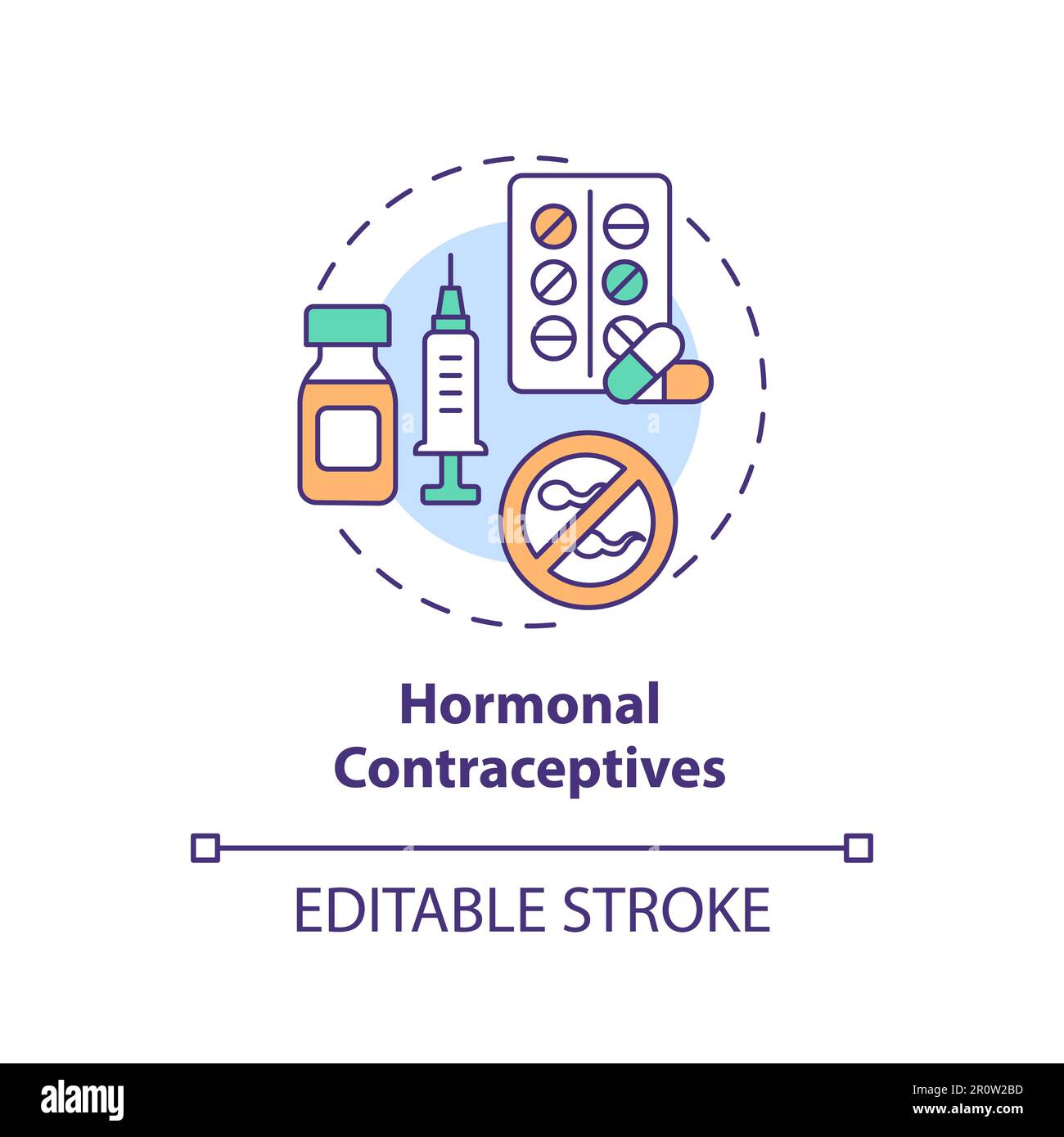 Hormonal contraceptives concept icon Stock Vector Image & Art Alamy