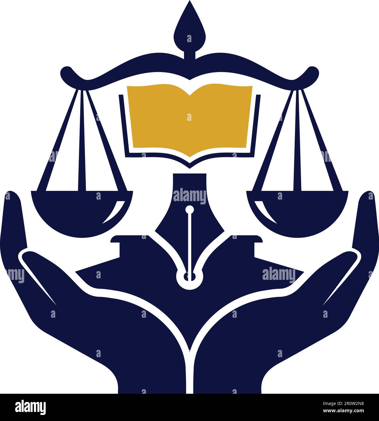 hands hold up and lawyer icon combination logo Stock Vector Image Art hands hold up and lawyer icon combination logo Stock Vector Image Art