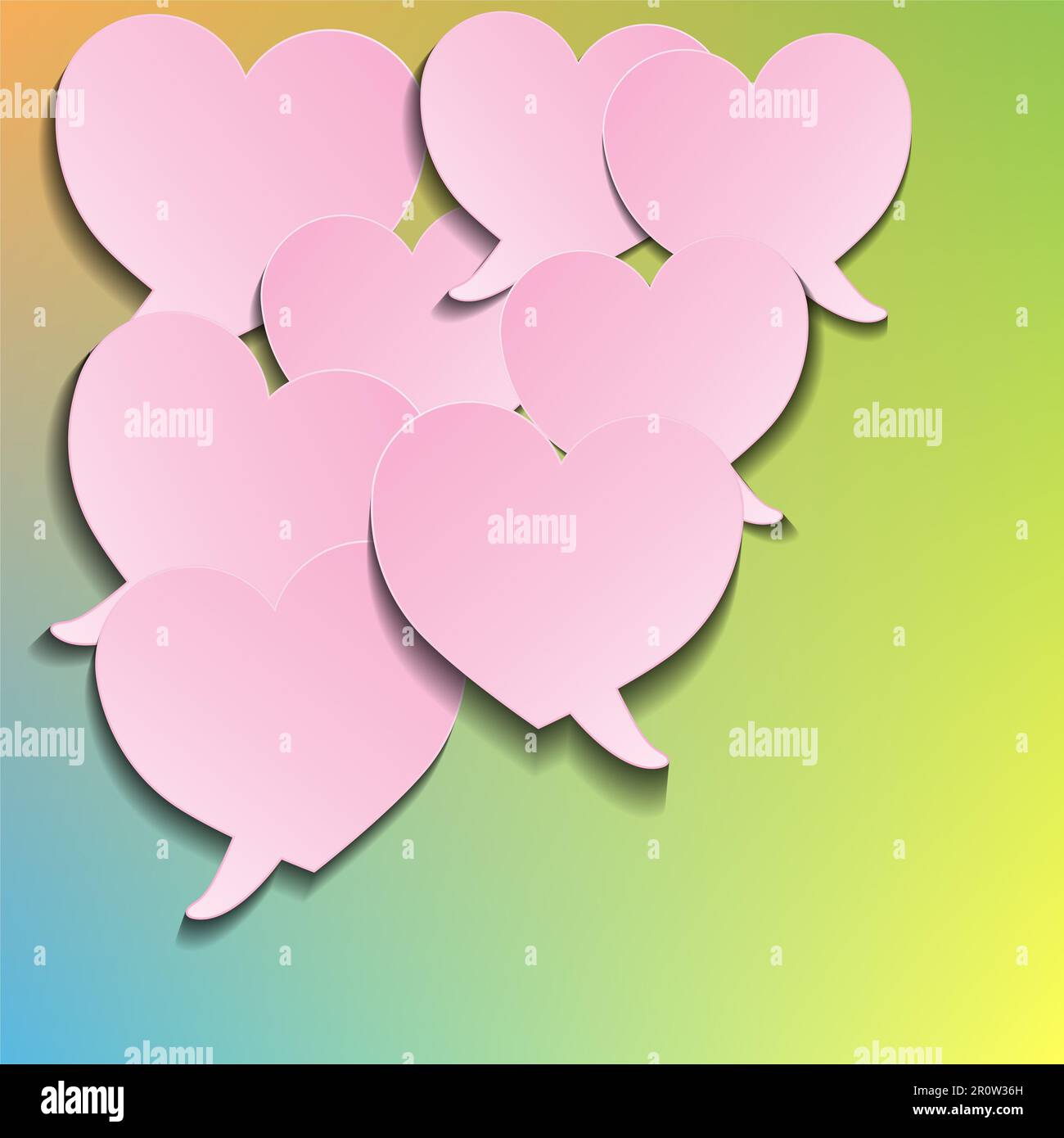 Speech bubbles hearts icon hi-res stock photography and images - Alamy