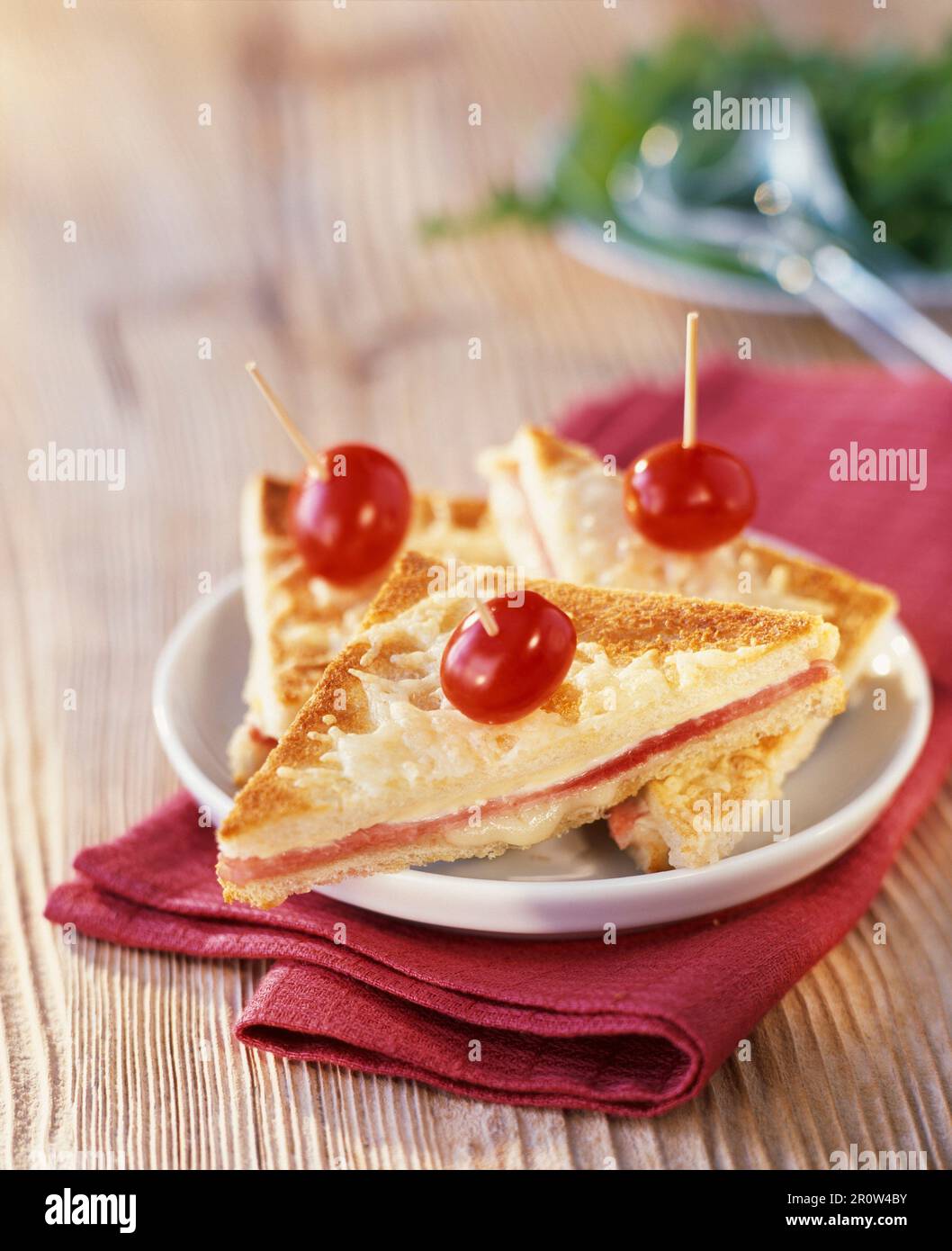 Croque-monsieur toasted sandwich Stock Photo - Alamy