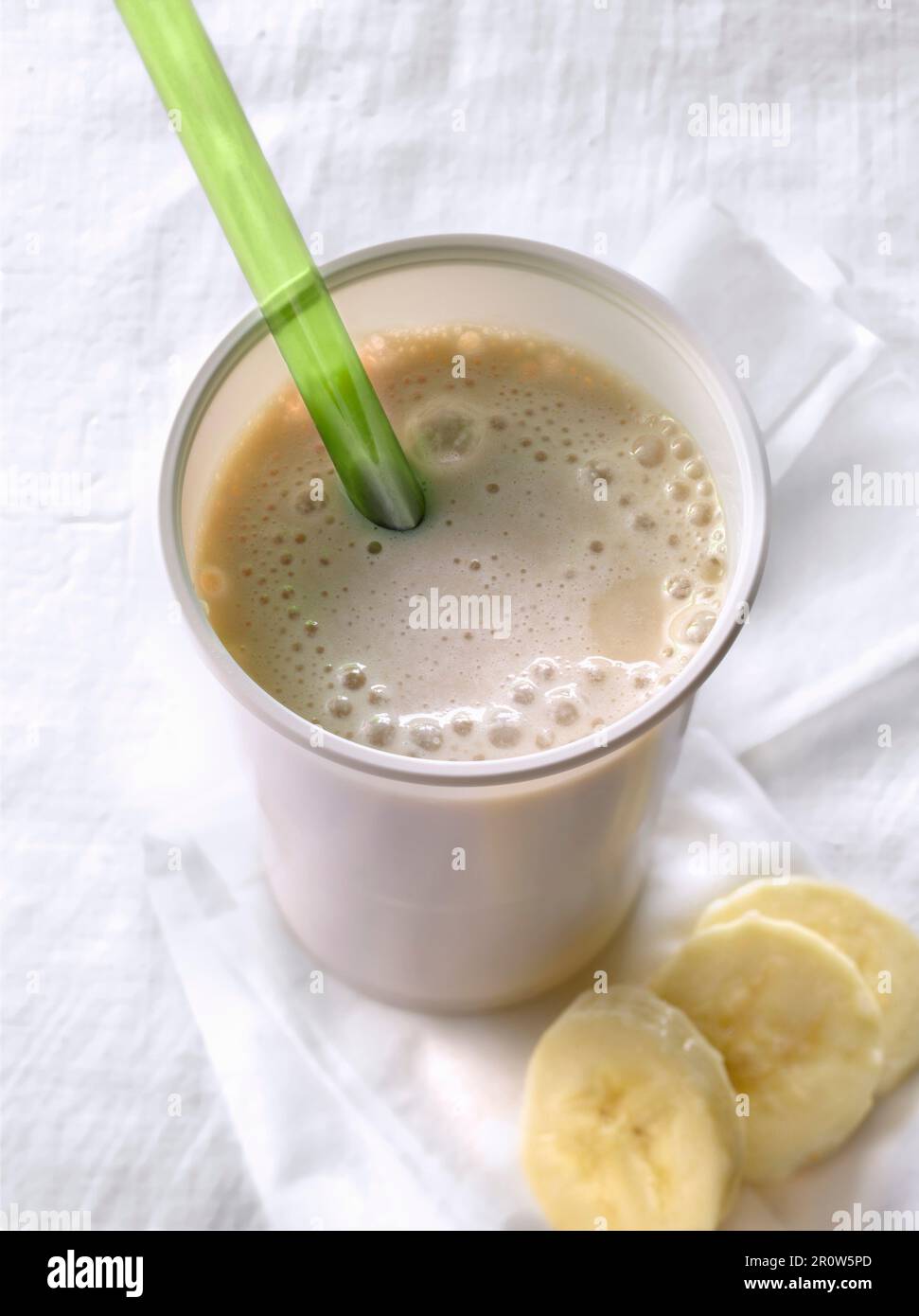 Banana and pineapple milk shake Stock Photo Alamy