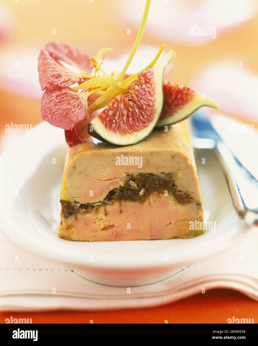 Foie gras and fig terrine Stock Photo Alamy