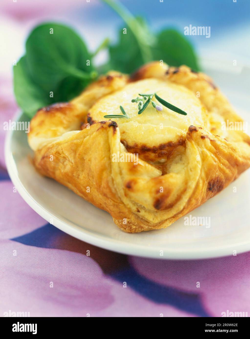 Flaky pastry goat's cheese pie Stock Photo Alamy