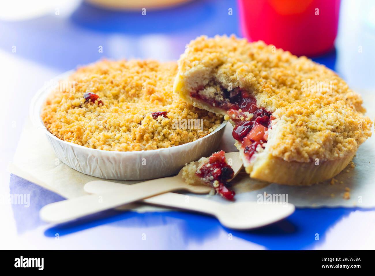 Summer fruit crumble Stock Photo Alamy