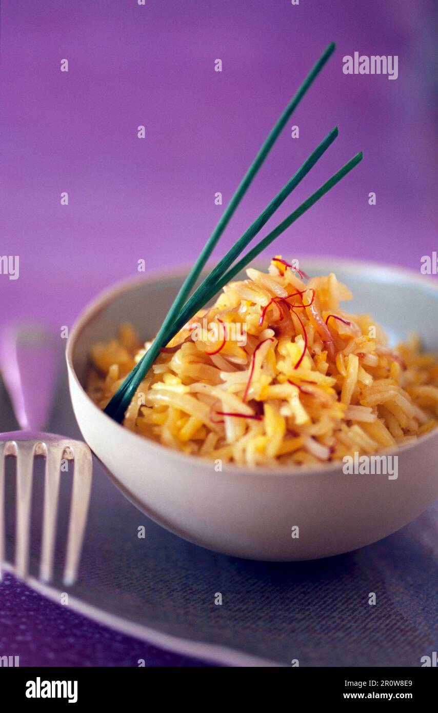 Basmati saffron rice Stock Photo Alamy