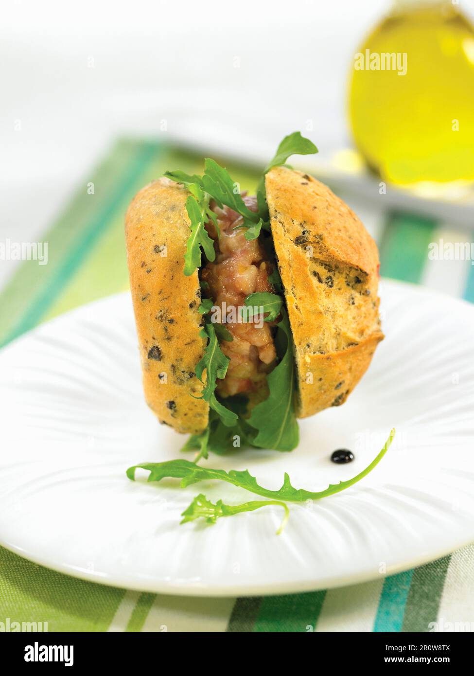 Pork fillet mini burger Stock Photo Alamy