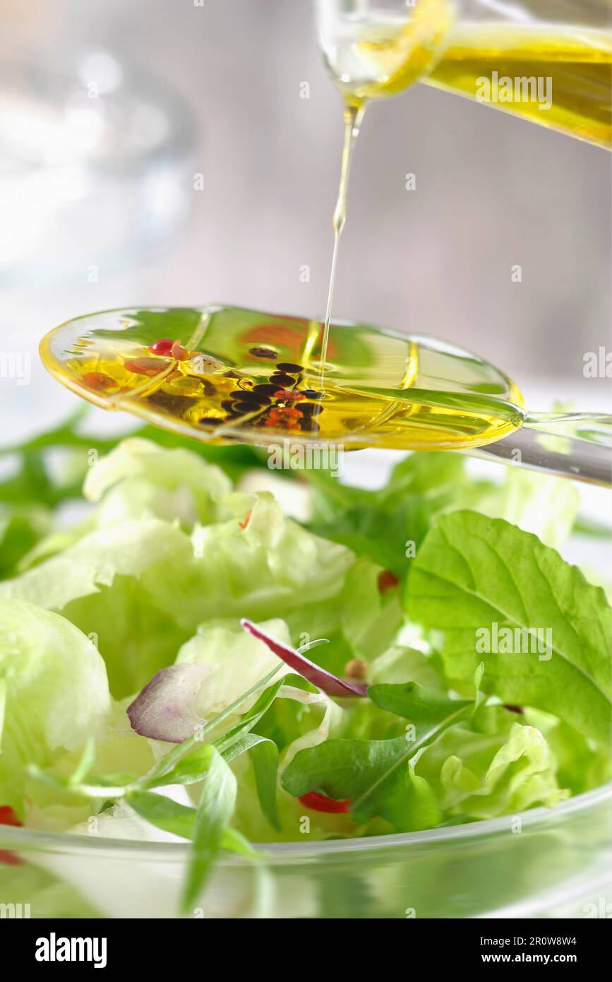 Balsamic and olive oil french dressing Stock Photo Alamy