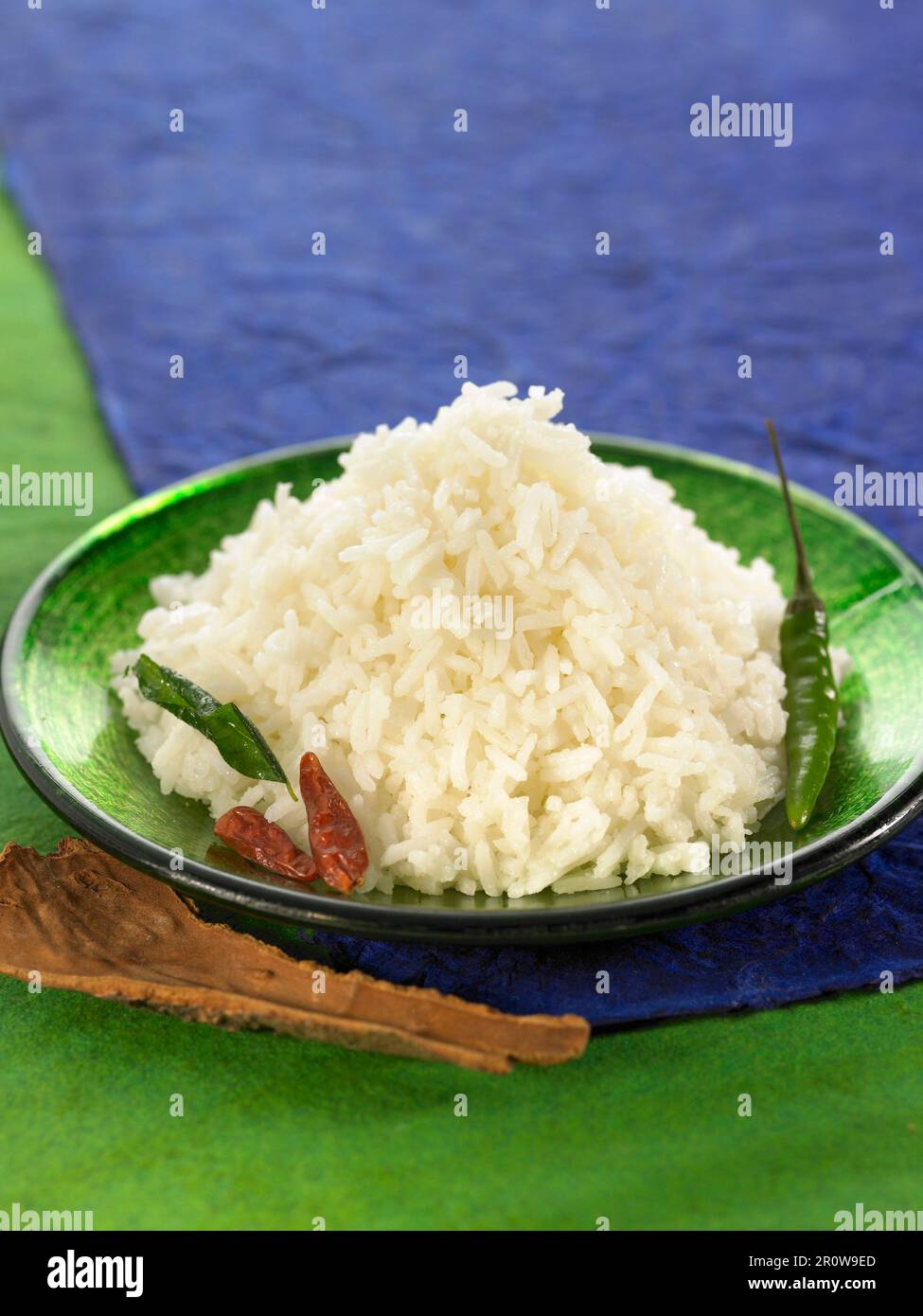 Basmati rice with chili peppers Stock Photo - Alamy