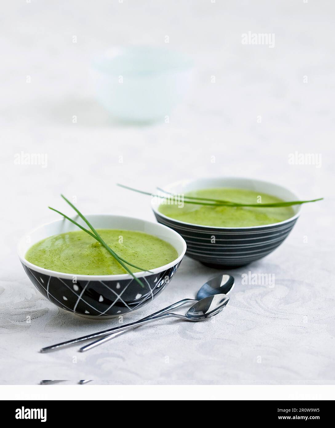 Cream of zucchini soup Stock Photo Alamy
