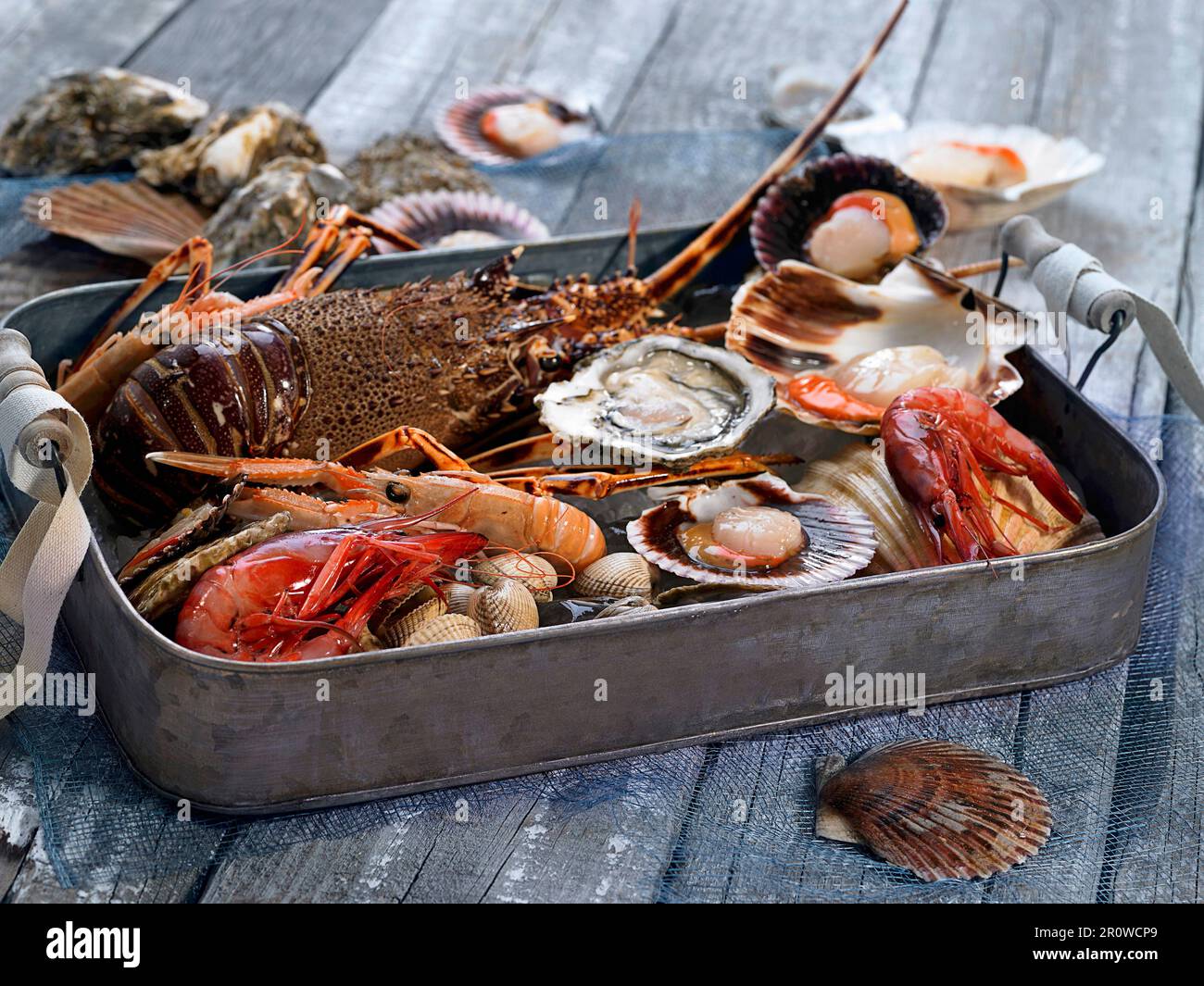 Assortment of seafood Stock Photo