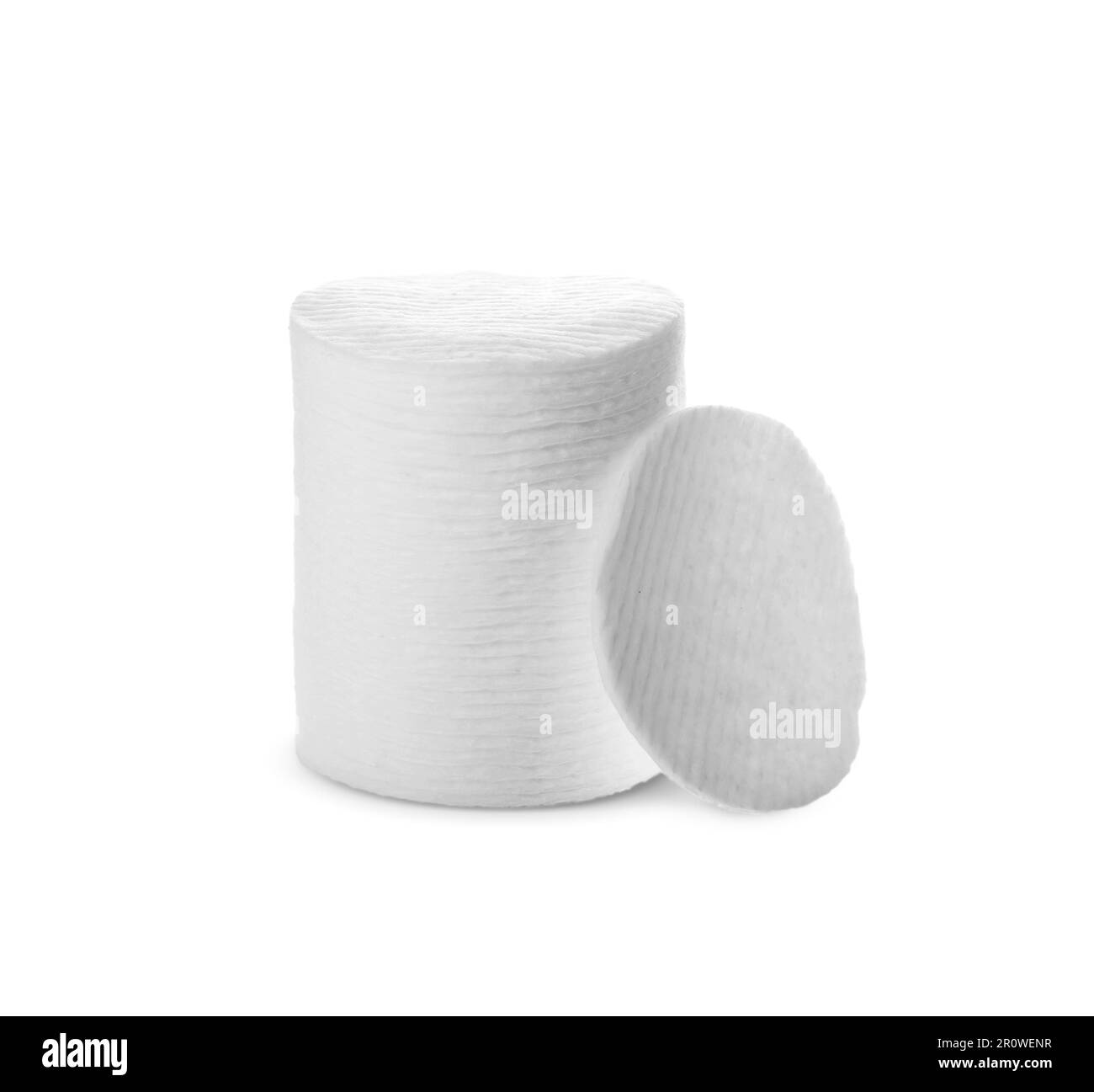 Pile of cotton pads on white background Stock Photo Alamy